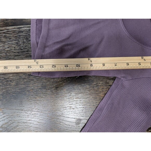 Zara TRF Ribbed Cropped Top Purple Size Medium Large - Picture 7 of 7